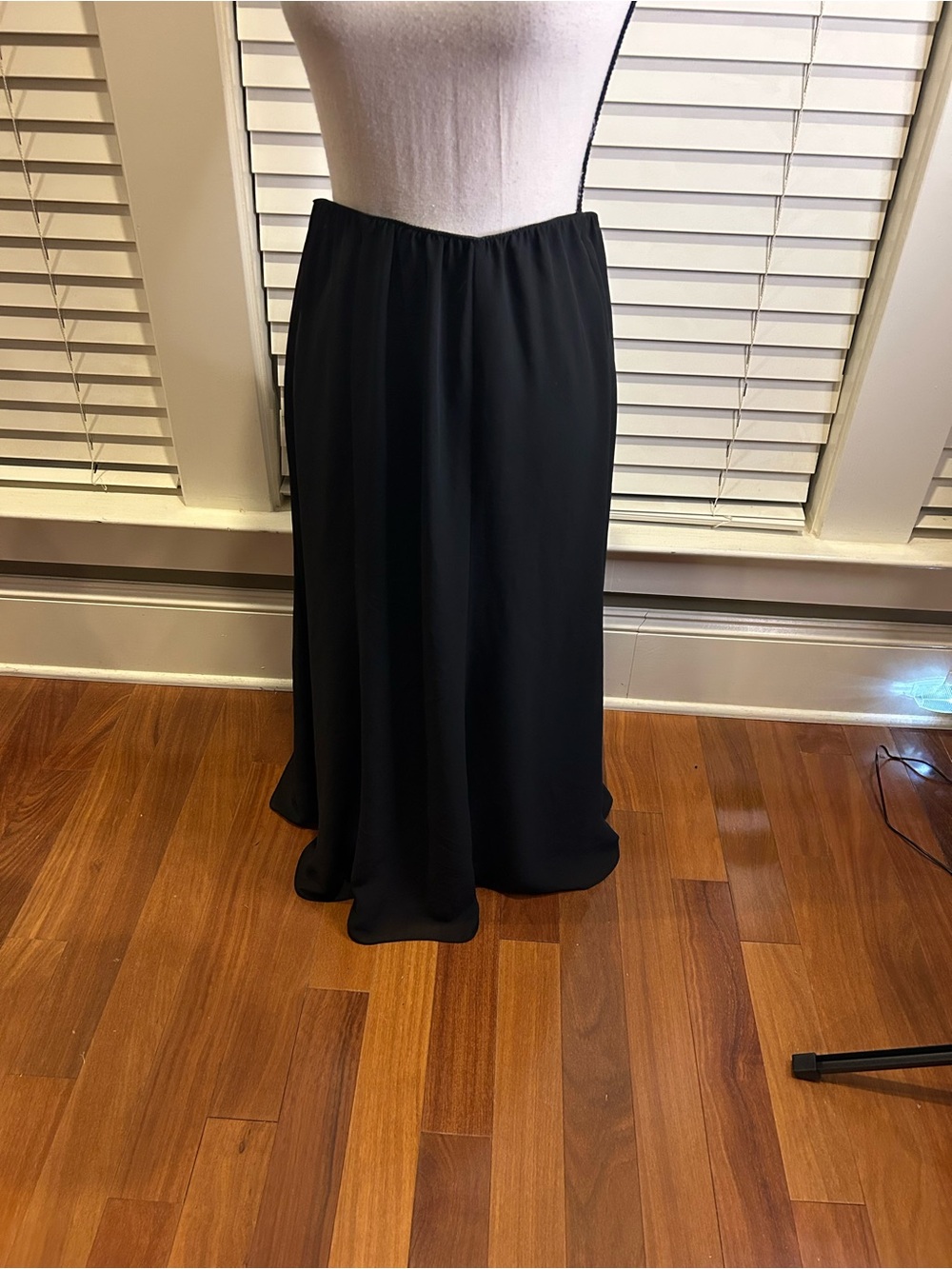 Alex Evenings Black Flowing Maxi Skirt